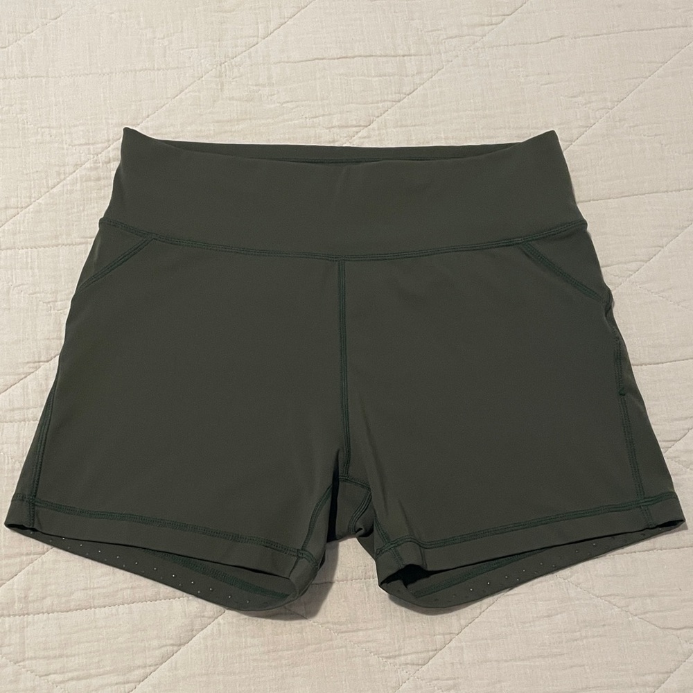 Barbell Stay Put Shorts in Green Women's Athletic Shorts